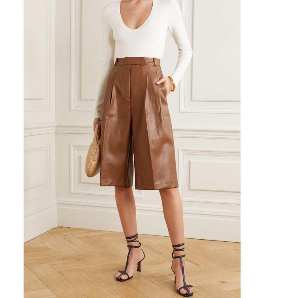 Frankie shop faux leather shorts